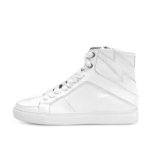 Zadig & Voltaire ZV1747 Flash Sneakers US 6 White Leather High Top Women’s NWB
